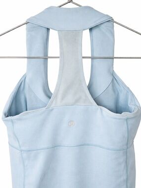 β‘οΈ LULULEMON Activewear Baby Blue Racerback Scoop Neck Top Built In Bra Sz XS S